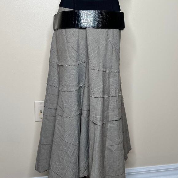 Vintage y2k grey plaid maxi skirt - Picture 8 of 8